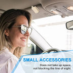 LTOHOE 2 Pack Sunglass Holder for Car, Magnetic Leather Sunglasses Holder and Ticket Card Clip, Universal for Different Size Glasses, Car Visor Accessories(Beige) - Image 5