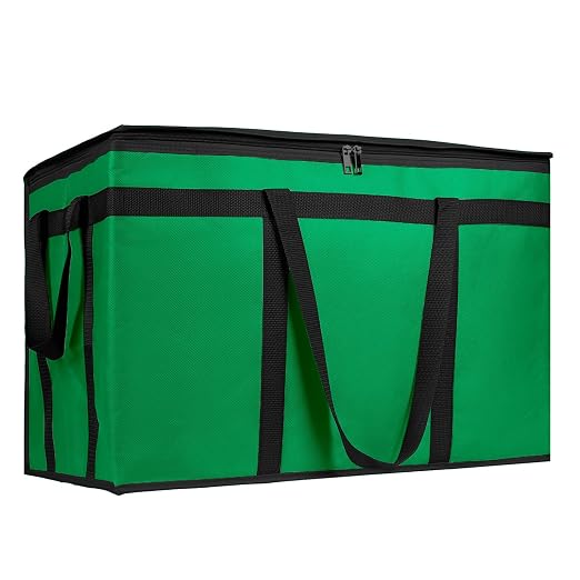 Bodaon Insulated Food Delivery Bag, XXXL Grocery Cooler Bag, Green, 1Pk | Pizza Delivery Bags for Hot/Cold Food, Commercial, Large Capacity Reusable Warming Bag, Catering Warmers for Parties/Picnic - Image 6