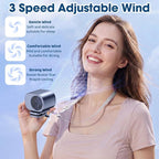 Car Clip on Fan with LED Display & Night Light, 360° Rotatable High Speed Cooling Fan, USB Rechargeable Personal Fan, Hands-Free Clip Fan for Car, Office, Camping & Outdoor Summer Use (Grey) - Image 5