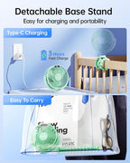 SWEETFULL Portable Stroller Fan with LED Display, 4 Speed Rechargeable Mini Clip On Fan, 360° Rotate Flexible Tripod Better Cooling Small Baby Fan for Car Seat Crib Travel Bike Treadmill (Green) - Image 7