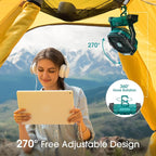 Portable Fan Rechargeable, 20000mAh Cordless Battery Powered Fan with LED Lantern Battery Operated for Travel Bedroom Home Camping Tent Office Beach Desk Fishing Table - Image 4