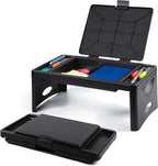 Loddie Doddie Lap Desk, Folding Desk, Bed Table, Black, 9.75"x12" | Built-In Storage with 2 Trays & Pocket, Bed Desk, Easy 2 lb Carry, Car Seat Tray for Travel, Portable Desk, Tucks Under Bed by LoddieDoddie