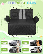 Dog Car Seat Cover, 600D Heavy Dute Car Seat Cover for Dogs Pets,100% Waterproof Anti-Scratch Nonslip Dog Hammock for Cars, Seat Covers Protector with SeatBelt for Sedan SUV Truck XLPRO Hard Black - Image 4