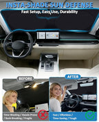 Sun Shade for A4/S4 2017-2024 2025 2026 Windshield Sunshade Window Cover | for Audi A4/A4 allroad, A4 Quattro/S4 Foldable Front Retractable Sun Visor Interior Protector - Image 3