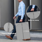 Dress Bags for Gowns Long, 65'' Garment Bags for Hanging Clothes, Suit Bag Cover for Storage and Travel (Grey) - Image 4