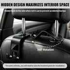 ZSDY Car Seat Headrest Hooks Heavy Duty Vehicle Back Seat Storage Organizer Hanger for Purse Grocery Bags Coat Universal Car Interior Accessories 2 Pack, Black - Image 3