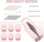 Kacctyen Insulated Makeup Bag for Car Women Cosmetics Bag Heat-resistant Travel Makeup Organizer Waterproof Skincare Case from Melting Freezing Winter Valentines Gift for Women(Medium,Portable,Pink) - Image 3