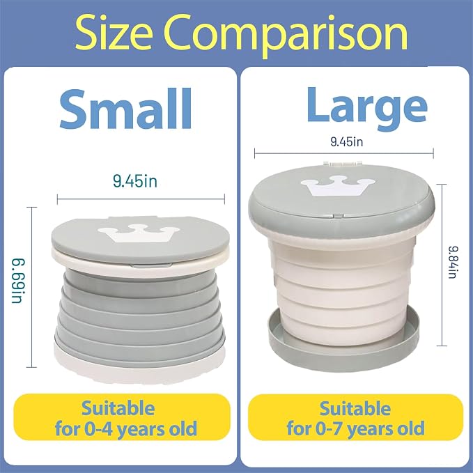 SunnySmile,Travel Potty,Car Potty for Toddler,Portable Toilet for Kids | Portable Toilet for Kids with 45 Liners,for Toddler Travel, Camping, Foldable, Indoor/Outdoor Use - Image 2