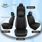 Car Seat Covers Fit for Lexus RX 350 2007-2025 2026 Front Set | Faux Leather Waterproof Automotive Seat Protectors,Compatible with Airbags,Easy to Install,2 Seats Black - Image 4