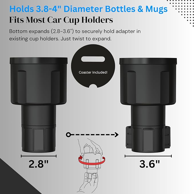 Extra Wide Car Cup Holder Expander - Fits Yeti 14oz & 46oz Rambler - Image 4