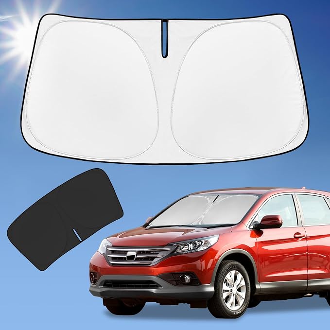 for Honda CR-V CRV 2012-2016 Sun Shade Sunshade Windshield Cover | 4-Layer Front Window Shade Custom Fit CR-V SUV Sun Visor 240T Foldable Shield Sun Protection Car Accessories by ZOIBVCARSUNSHADE
