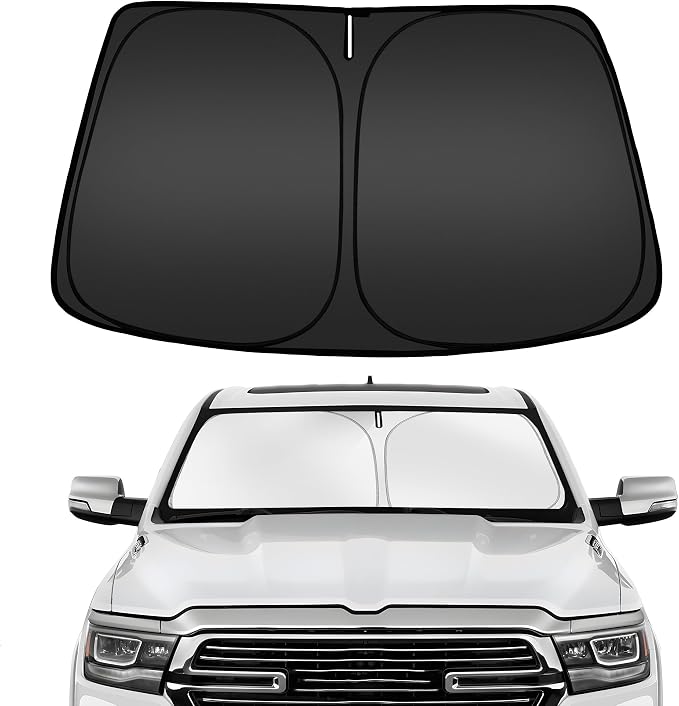 ARISMOTOR Windshield Sun Shade for Dodge Ram 1500 2019-2026 | Custom Fit, Foldable, Front Window Sunshade Sun Visor Protector, Block UV Rays, Keep Car Cooler by ARISMOTOR