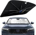 Windshield Sun Shade for Honda Accord 2018-2026 with 360° Rotating Shaft | Custom Fit Umbrella Sunshade for UV Blocking, Interior Heat Protection, Easy Storage, UPF 50+ Cool Windshield Cover by Lonyaqui