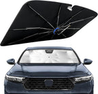 Windshield Sun Shade for Honda Accord 2018-2026 with 360° Rotating Shaft | Custom Fit Umbrella Sunshade for UV Blocking, Interior Heat Protection, Easy Storage, UPF 50+ Cool Windshield Cover by Lonyaqui