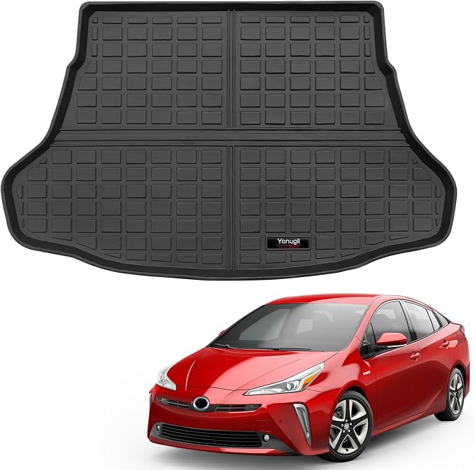 Custom for 2016-2022 Toyota Prius & Prius Prime (PHEV) Hatchback Cargo Mats Trunk Liner All Weather TPE Protection Mat Accessories (Not for Prius V and Prius C)(for 2016-2022 Toyota Prius Hatchback) by Yonugli