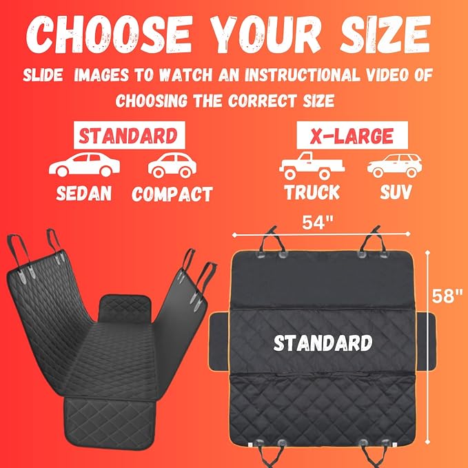 Doggie World Dog Car Seat Cover for Back Seat, Waterproof Dog Hammock | Durable Pet Car Seat Cover Backseat Protector for Cars & SUVs, Nonslip Scratchproof Rear Seat Cover Against Dirt, Fur - Image 5