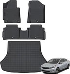 AUXKO All Weather Floor Mats Cargo Mat for Kia Forte Sedan 2014-2018 | High Wall,All-Weather,All Season,Odorless,Anti Slip,Rain&Salt Resistant,TPE Material,Black,Accessories,Pet Friendly by AUXKO