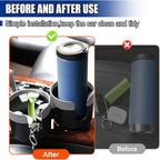 Car Double Cup Holder Extender, Multifunctional 2-in-1 Auto Drink Holder Insert with Adjustable Base, Portable Cup Holders Adapter, Universal Car Beverage Organizer for Bottle, Snack (Grey) - Image 6