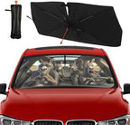 Socira Funny Donkey Car Windshield Sun Shade Umbrella Foldable Sunshade | for Front Window Auto Windshield Sunshade Covers Car Accessories Protect from Sun Rays Heat Gifts 57'' X 30'' - Image 8