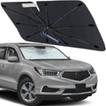 Windshield Sun Shade Fit for Acura MDX 2014-2020, Custom Umbrella Shades | Foldable Front Window Sunshade with 360° Rotating Shaft, Car Shades with UV & Heat Protection by Visufy