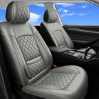 Seat Covers Fit for GMC Sierra 1500/2500/3500 HD 2007-2025,Premium Leather, Waterproof, All-Weather, Airbag Compatible, Breathable, Seat Protectors, Full Set,Gray by Unknown