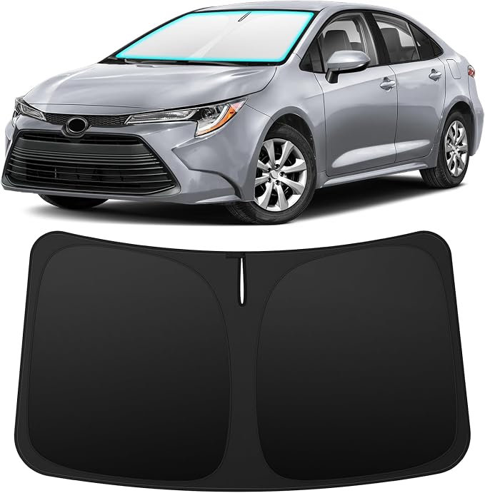INSAUTO Custom Fit Windshield Sun Shade for Toyota Corolla 2020-2026 | Foldable Front Window Sunshade Car Accessories, UV & Heat Reflector, Keeps Interior Cool, Includes Storage Bag by INSAUTO