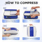 OlarHike 10 Set Compression Packing Cubes for Travel Essentials,Compressible Expandable Space Saver Bags for Organizing Clothes,Luggage Suitcase Garment Bags with Over 1000 pcs Mesh Holes(Klein Blue) - Image 3