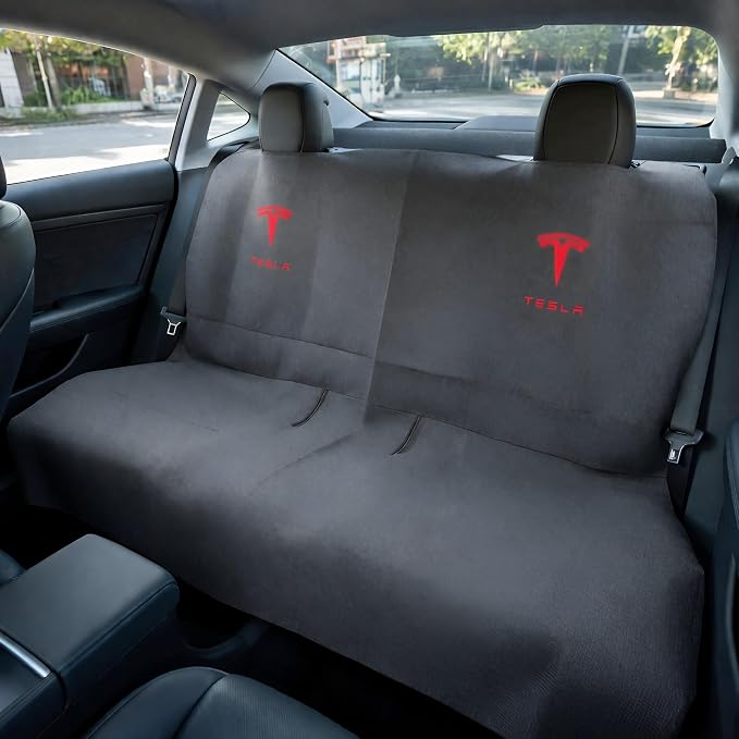 Upgraded Compatible with Tesla Seat Covers for Model 3/Y/X/S - Sweat-Resistant Back Seat Towel Cover for Kids, Pets and Dog Tesla Seat Protect Accessories - Image 3