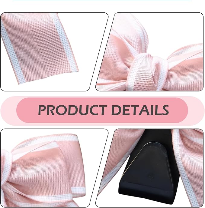 2 PCS Car Seat Headrest Hooks, Car Purse Hook, Cute Bow Cars Rear Seat Storage Hook for Bags, Purses, Umbrellas (Pink) - Image 4