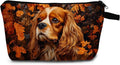 Cavalier King Charles Spaniel Makeup Bag for Women Travel Cosmetic Organizer Bag Teacher Appreciation Gifts Small Zipper Toiletry Bag by Unknown