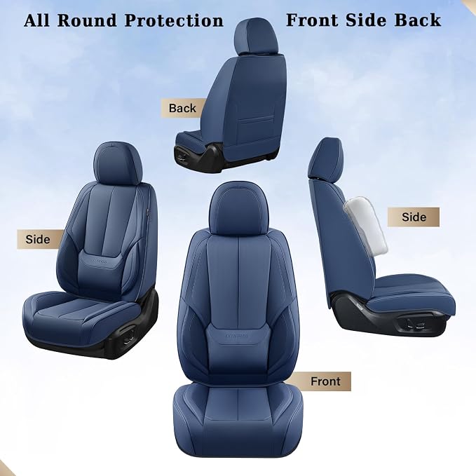 Coverado Car Seat Covers, Seat Covers for Cars, Waterproof Leather Auto Seat Protectors, Leather Car Seat Cushion, Car Interiors Accessories Universal Fit for Most Cars - Image 7