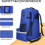 LARIPOP Car Seat Travel Bag for Airplane, Universal Gate Check Car Seat Bag, Padded Backpack with Waist Belt, Reflective Strips & Protective Feet, Fits Infant Convertible Booster Seats, Blue - Image 3