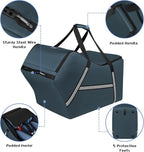 Infant Car Seat Travel Bag for Airplane Compatible with All Nuna Pipa Car Seat and Base,Chicco KeyFit 30 and Base, Padded Car Seat Bags for Air Travel,Car Seat Gate Check Bag with Side Pocket, Blue - Image 2