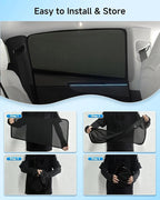 Car Window Shade for Rogue 2014-2020,2 Pack UV & Glare Protection, Breathable Privacy Screen, Insect & Bug Blocker Magnetic Mesh Side Rear Sun Shades for Baby Camping, Napping & Travel - Image 6