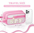 COSHAYSOO Clear Sunscreen Bag Makeup Toiletries Pouch Beach Vacation Essentials Summer Travel Stuff Accessories Personalized Graduation Gifts for Women College Teen Girls Teacher Nurse Pink SPF - Image 2
