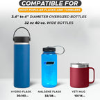 EcoNour Car Cup Holder Expander | Fits 32/40 oz Hydro Flasks | Yeti, Nalgene & Large Bottles up to 3.8" | Universal Cup Adapter for Cars with 3.2" Holders – Black - Image 2