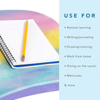LAPGEAR MyStyle Lap Desk – Sunset Watercolor, Fits 15.6” Laptops | Dual-Bolster Microbead Cushion, Built-In Carry Handle, Ergonomic Curved Front Edge - Image 4