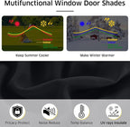 NICETOWN Black Magetic Blackout Roman Shade, No Drill Cordless Door Blinds | Thermal Insulated, Privacy Shades for Bedroom, No Tools Roll Shade, French Front Door Window Cover, 35 x 64 inches Long - Image 3