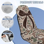 Camo Bow Car Towel Seat Cover 1Pack Soft Comfortable | Breathable Car Seat Cover Protector, with Storage Bag, Easy to Store, for Cars, Trucks, Sedans, Vans, SUVs - Image 6