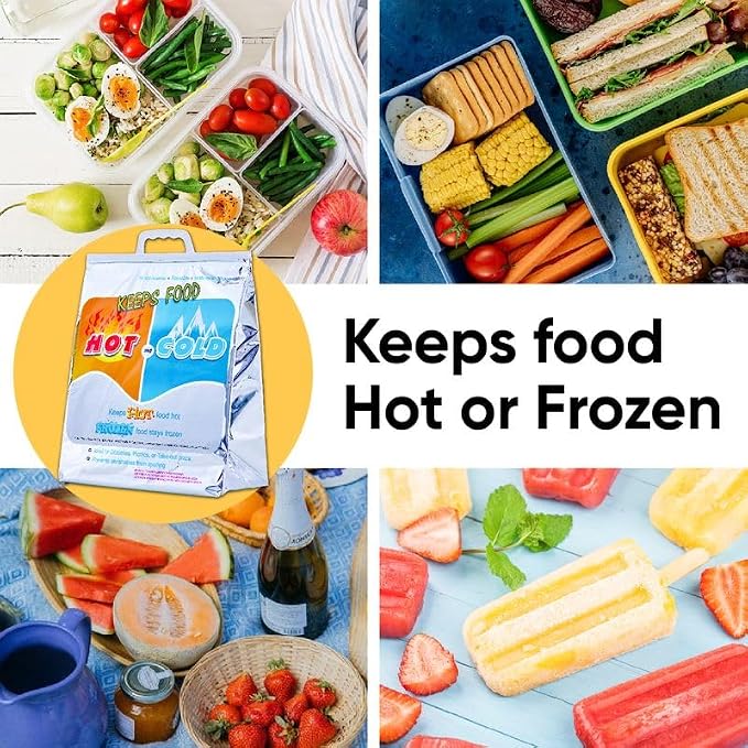 Superio Hot and Cold Insulated Bags for Food Delivery, Grocery Shopping Bags, Food Storage for Hot and Frozen Food for Travel, Disposable Cooler Bag, Reinforced Thermal Lunch Bag (10, 13"x5.5"x8.5") - Image 8
