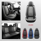 FREESOO Custom Leather for Toyota Tundra Seat Covers 2014-2021 Crewmax Cab | Custom Fit, Full Set, 60/40 Split Bench, Waterproof Faux Leather, for Truck Toyota Tundra Accessories, BlackGrey - Image 6