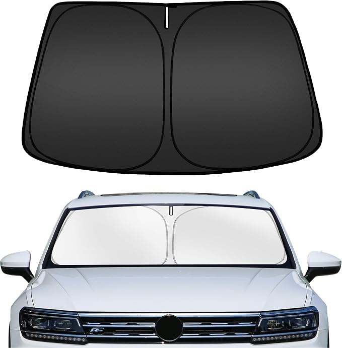 ARISMOTOR Windshield Sun Shade for Volkswagen Tiguan 2018-2025 | Custom Fit, Foldable, Front Window Sunshade Sun Visor Protector, Block UV Rays, Keep Car Cooler by ARISMOTOR