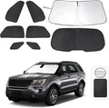 TINGLU Window Shades for Ford Explorer SUV 2011-2019 8PCS Accessories Full Windows Rear Triangular Windshield Sun Shade Sun UV Rays Privacy Protection by TINGLU