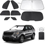 TINGLU Window Shades for Ford Explorer SUV 2011-2019 8PCS Accessories Full Windows Rear Triangular Windshield Sun Shade Sun UV Rays Privacy Protection by TINGLU