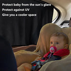 Car Side Window Sun Shades Magnetic Automotive Curtains Camping Rays Glare Sunshade Side Window Rear Seat Divider Privacy Protection Curtains Universal Fit for Most Vehicles (Fron&Rear-Side Curtains) - Image 6