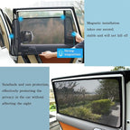 Car Magnetic Sun Protection Curtain 4PCS Fit for Hyundai Sonata 2004 2005 2006 2007 2008 2009 UV Protection, Insect Screen, Rear Passenger Side Window Visor-Black - Image 4