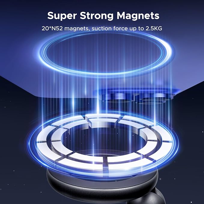 UGREEN Phone Mount for Magsafe Air Vent Car Mount Magnetic Never Block Phone Holder Strengthen Magnetic Power Compatible with iPhone 17 16 15 Pro Max 14 13 12 Pro Mini MagSafe Case - Image 2