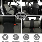 EKR Car Seat Covers for Subaru Forester 2019-2024(NO Base),Full Set | Custom Fit for Subaru Forester 2019-2024 (Not for Base)Full Coverage,Waterproof,Faux Leather(Black/Gray) - Image 2