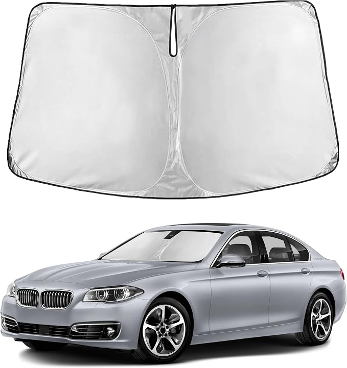 EcoNour Windshield Sunshade 2023–2024 2025 | Custom Fit Front Window Sun Shade | Blocks Harmful UV Rays & Reduces Heat | Foldable Sun Visor with Storage Pouch by EcoNour