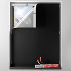 Sumobaby Blackout Curtains Portable 16"x60",NoDrill Black Out Window Cover with Heat-resistant Hook&Loop Tapes,100% Blackout Shades,Thermal Insulated Blinds for Window in Various Scenes(1 Panel,Black) by Sumobaby